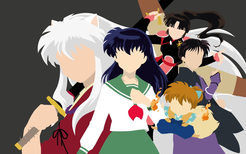 Anime, Kagome Higurashi, Miroku (InuYasha), Sango (InuYasha), InuYasha (Character), Shippō (InuYasha), 4K, InuYasha