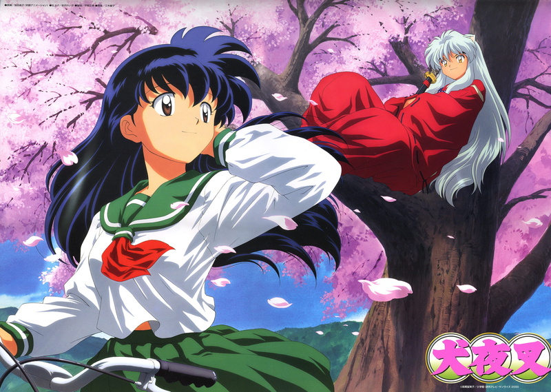 inuyasha, kagome, bike, girls, 1080P, higurashi