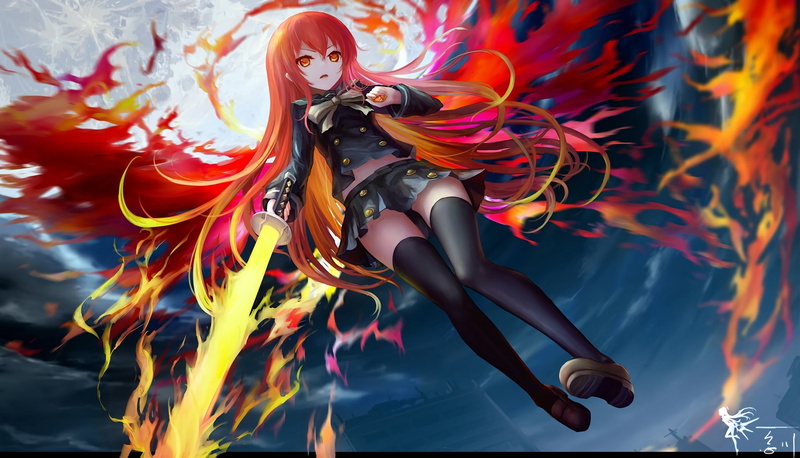 Anime Girls, Alastor (Shakugan no Shana), 1080P, Shana, Shakugan No Shana