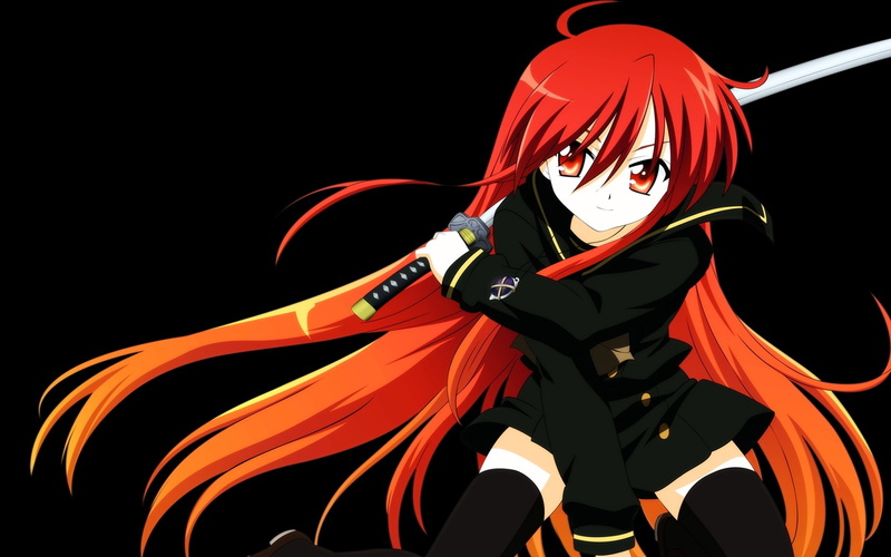 sword, 720P, shakugan no shana, girl, smile