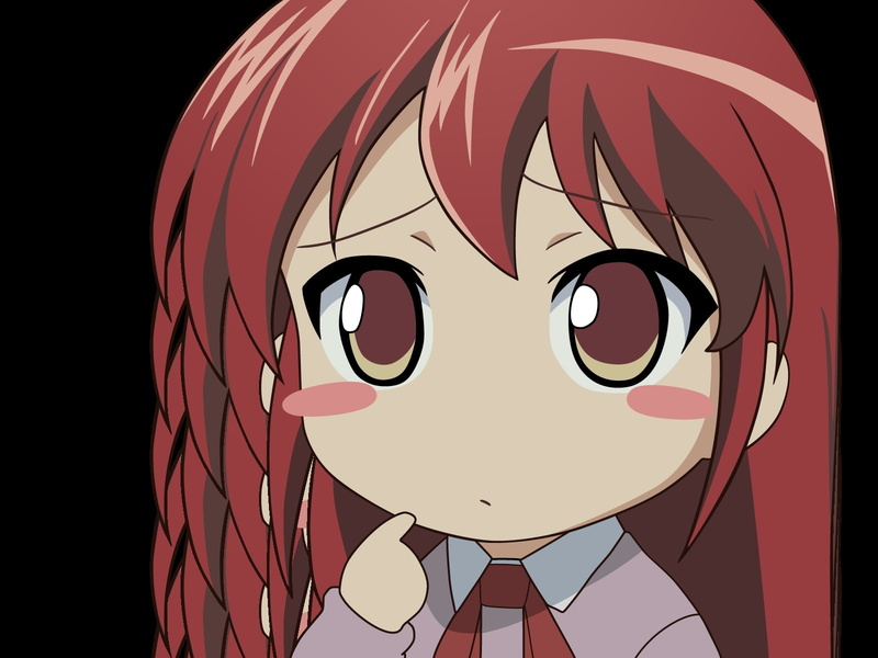 human representation, 720P, character, anime, creativity, indoors, shakugan no shana, girl, representation, black background, haired, one animal, blush