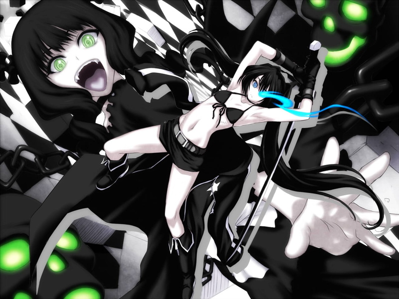 Black Rock Shooter, multi colored, no people, large group of objects, music, indoors, representation, illustration, character, focus on foreground, still life