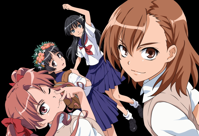 Kuroko Shirai, representation, real people, 1080P, front view, mask - disguise, celebration, Mikoto Misaka, holding, Ruiko Saten, mask, Kazari Uiharu