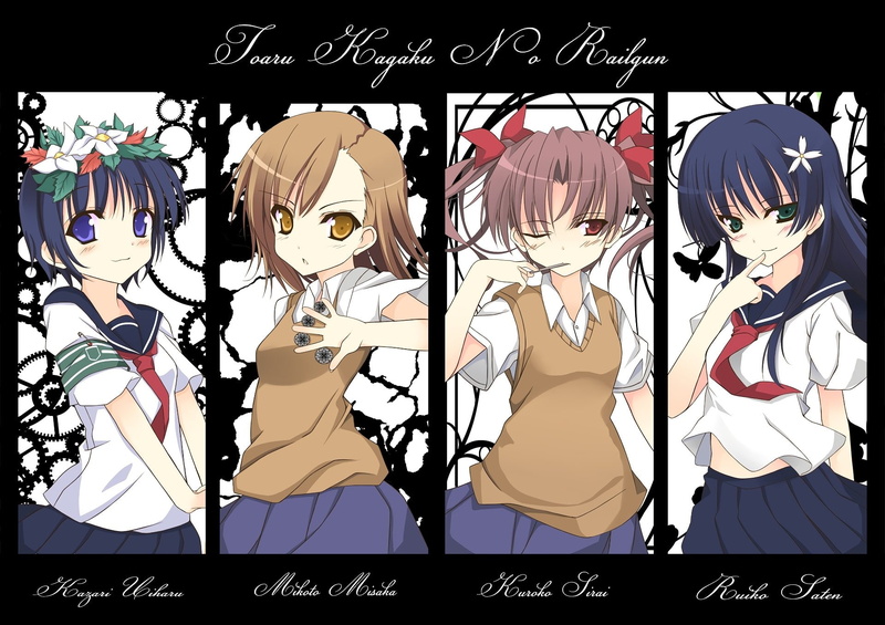 Kuroko Shirai, Ruiko Saten, Kazari Uiharu, 1080P, Anime, Mikoto Misaka, To Aru Kagaku No Railgun