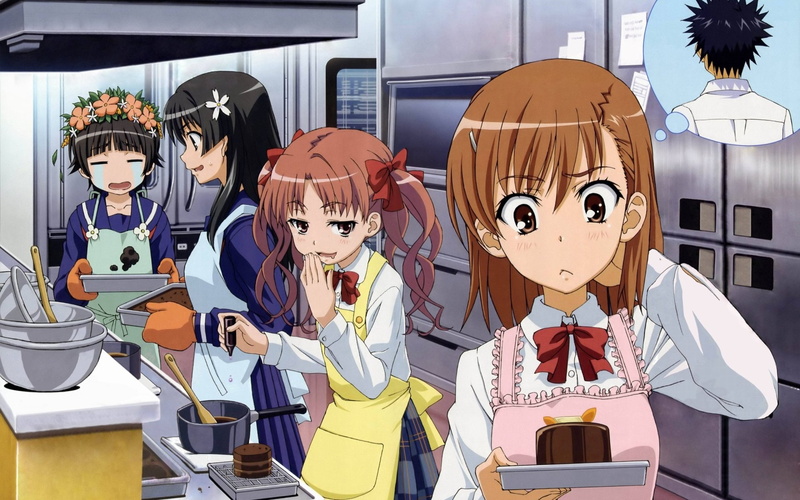 1080P, To Aru Kagaku No Railgun, Ruiko Saten, Anime, Mikoto Misaka, Kazari Uiharu, Kuroko Shirai