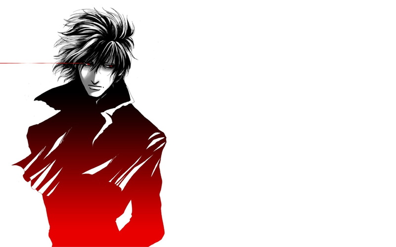 lifestyles, Hellsing, young adult, 1080P, anime, red, fashion, Alucard, studio shot, indoors, waist up, one person, portrait, beautiful woman, adult, beauty