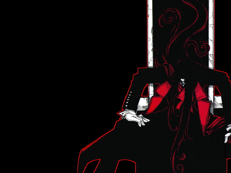 illuminated, representation, dark, Hellsing, studio shot, art and craft, 720P, lifestyles, copy space, black background, close-up, red, Alucard, creativity