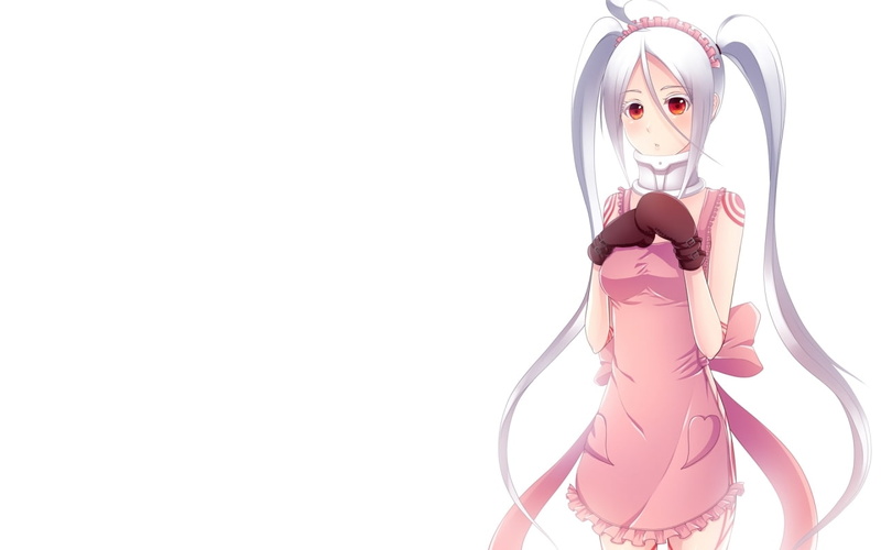 Deadman Wonderland, art, wonderland, shiro, red, hot, 720P, hair, eyes, hd, anime, deadman, red eyes, x, white