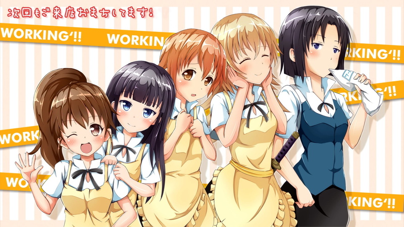 group of people, casual clothing, 1080P, female likeness, text, child, anime girls, childhood, human representation, Yamada Aoi, Taneshima Popura , boys