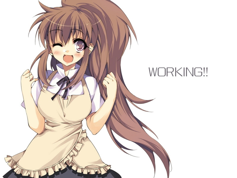 beauty, young adult, human representation, lifestyles, Taneshima Popura, hairstyle, teenager, one person, anime girls, Working!!, western script, indoors