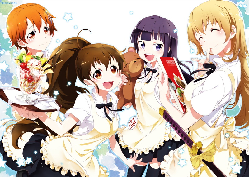 Yachiyo Todoroki, Anime, Popura Taneshima, Aoi Yamada, Mahiru Inami, Working!!, 1080P