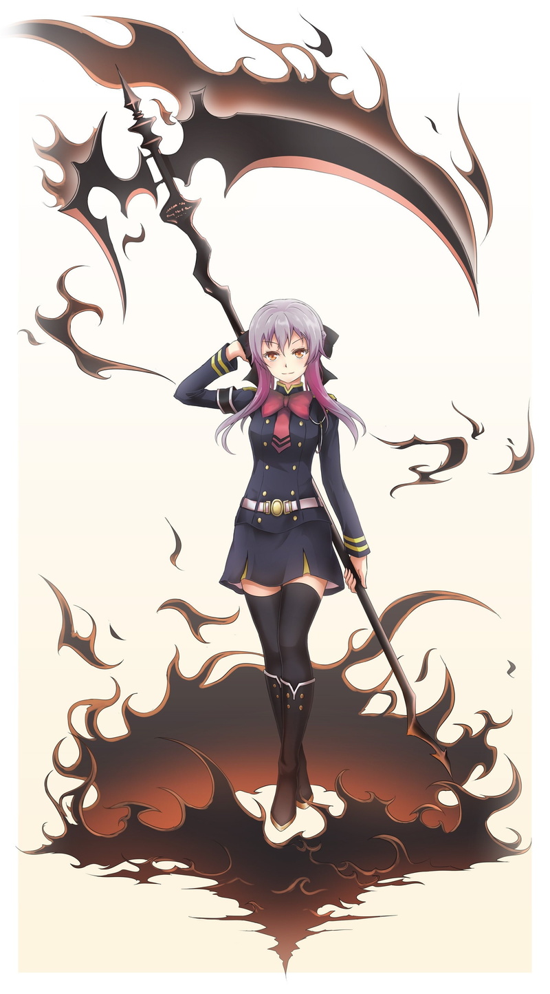 anime girls owari no seraph hiiragi shinoa, 2K