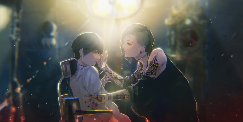 pixiv, kushu), kaneki, ken, kyuba, ghoul, kushu, melo, from, uta, tokyo, 2K, fanart, (tokyo