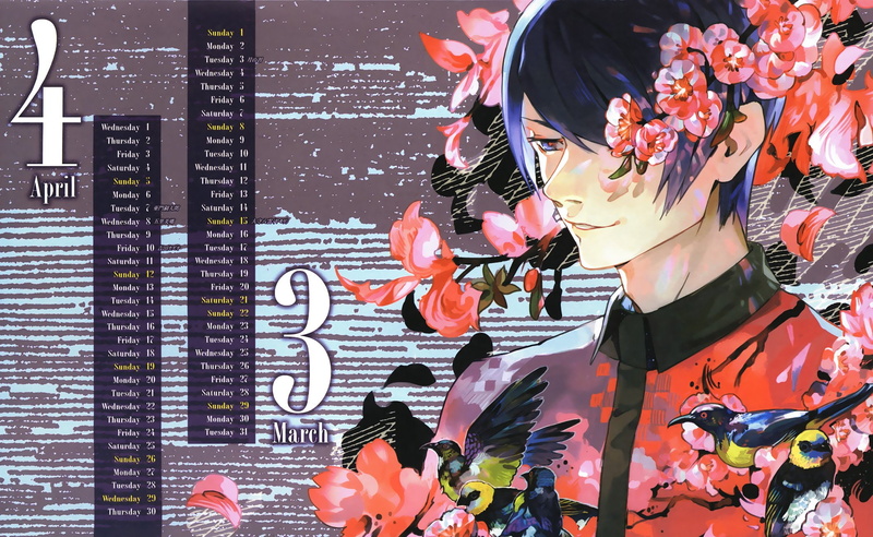 eye, one, showing, kushu, special, ghoul, illustration, 2015, tsukiyama, tokyo, shuu, calendar, 1080P