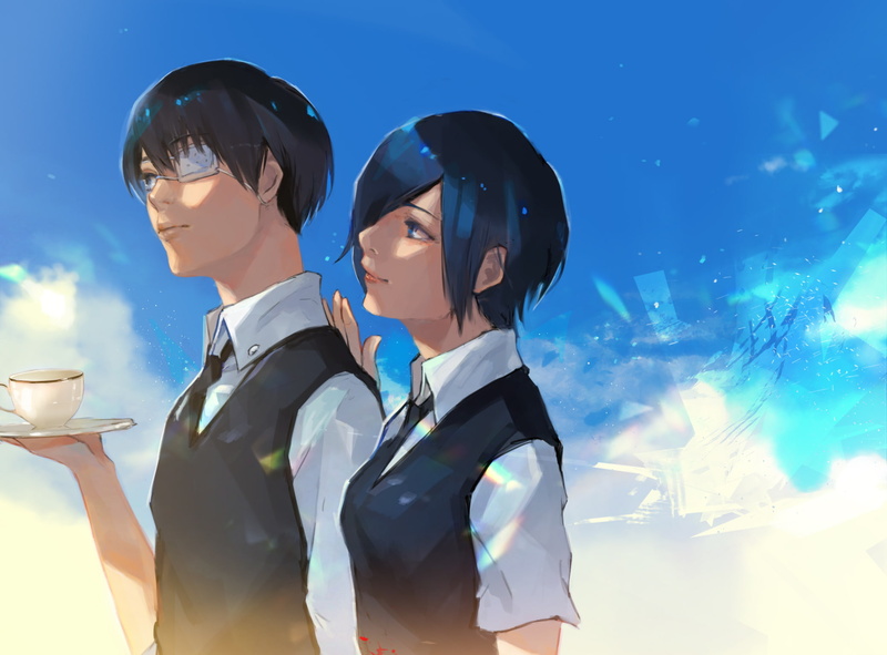 pixiv, kirishima, kaneki, kushu, fanart, from, ken, 1080P, melo, tokyo, ghoul, kyuba, touka