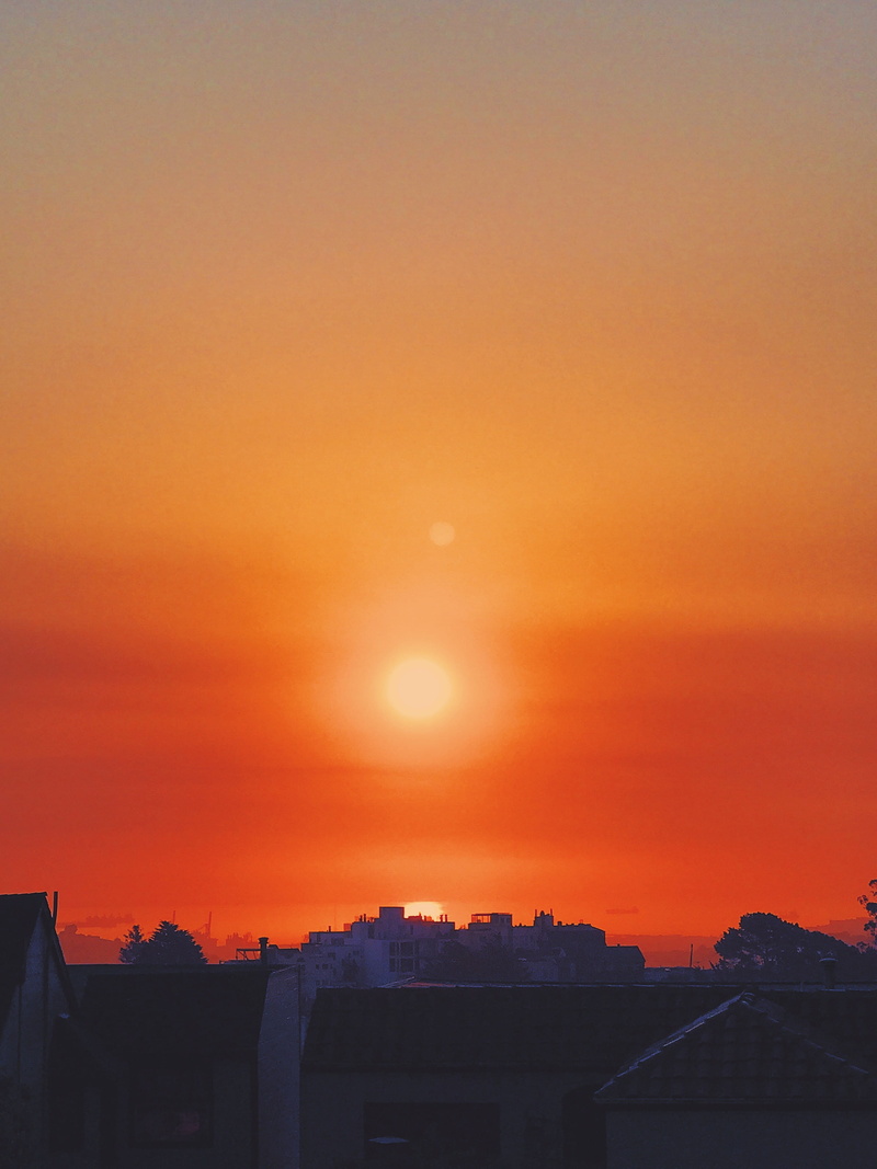 outdoors, residential district, sun, sf, sky, color, building, silhouette, frisco, dramatic, nature, no people, beauty in nature, mood, melo dramatic, building exterior