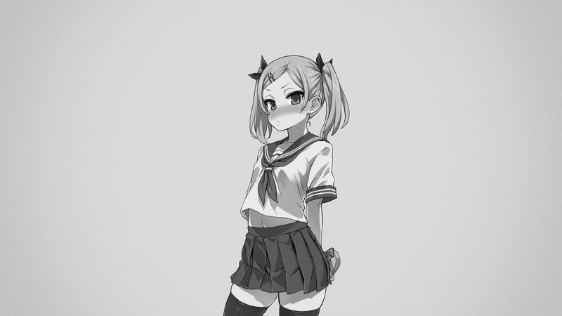 Anime Girls, Asanagi, Pigtails, Yano Erika, 2K, anime, School Uniform