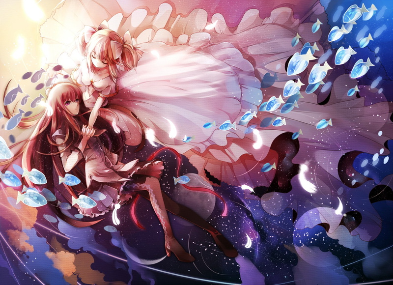 anime, Akemi Homura, 1080P, Mahou Shoujo Madoka Magica, Kaname Madoka