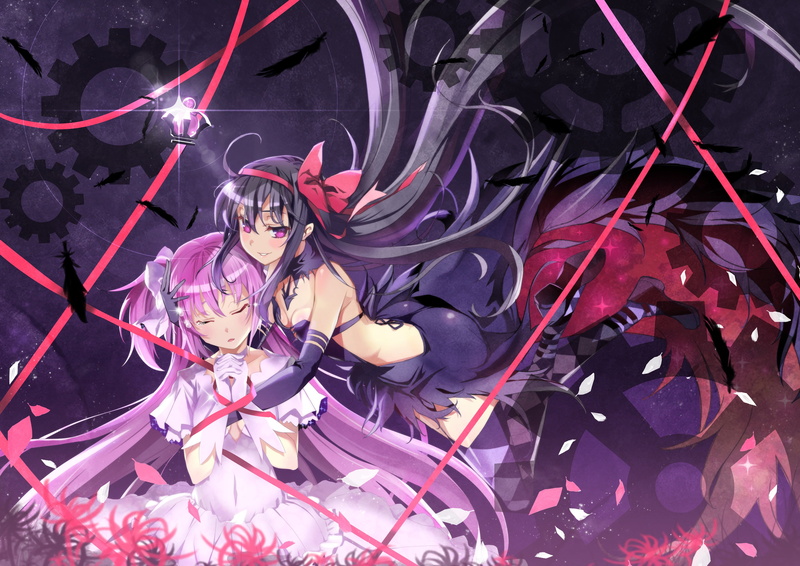 human representation, lifestyles, art and craft, Mahou Shoujo Madoka Magica, abstract, indoors, one person, glasses, creativity, Akemi Homura, representation
