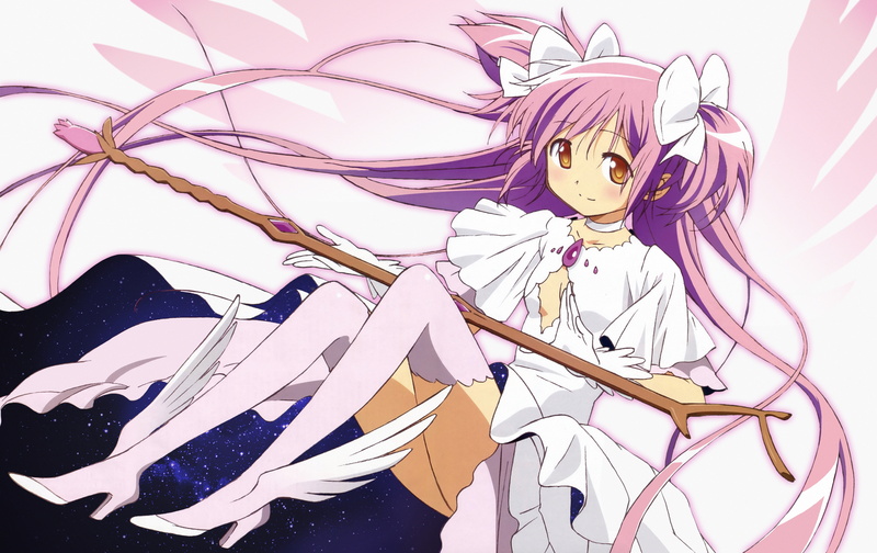 backgrounds, indoors, no people, white background, anime, variation, fashion, clothing, still life, full frame, art and craft, creativity, Kaname Madoka