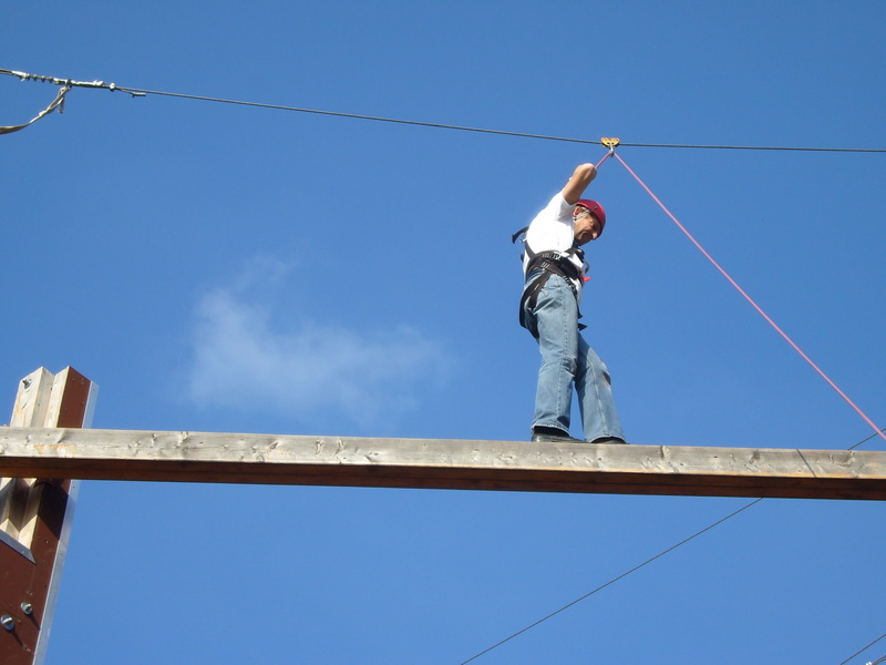 occupation, climber, helmet, working, person, rack, effort, protection, balance, skill, rope types, blue, rope, one person, men, secure, low angle view