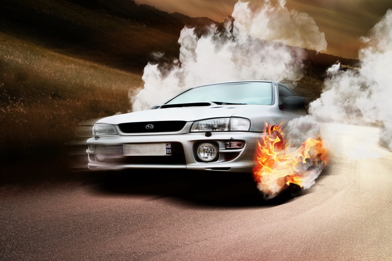 transportation, automobile, circuit, breaking, smoke - physical structure, race, burning, shine, heat - temperature, car, digital composite, car race, collection