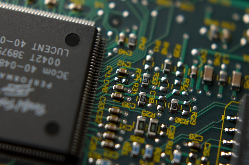 connection, industry, computer equipment, processor, complexity, black, technology, indoors, selective focus, close-up, mother board, backgrounds, electrical component