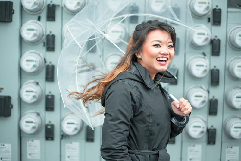 portrait, females, asian, choosing, choice, buying, human body part, emotion, sale, lifestyles, smile, indoors, clear, shopping, smiling, adult, umbrella