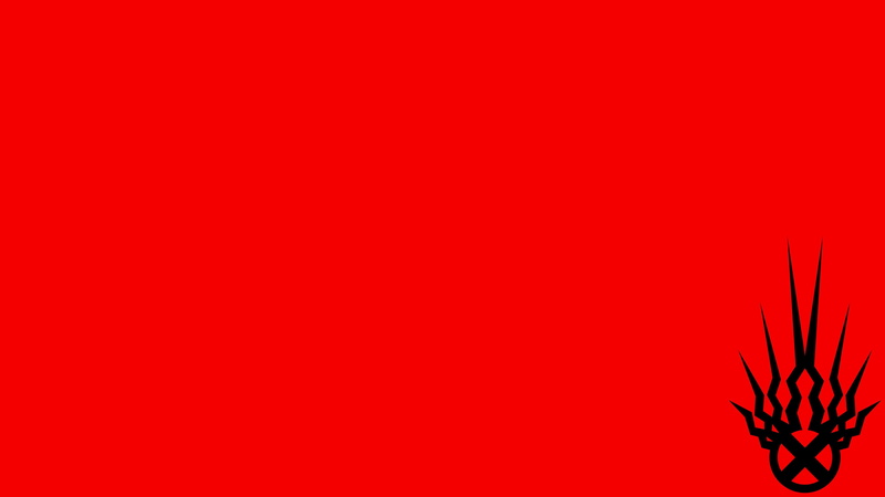 x, minimalism, 4K, red, logo, Metal Music, Static