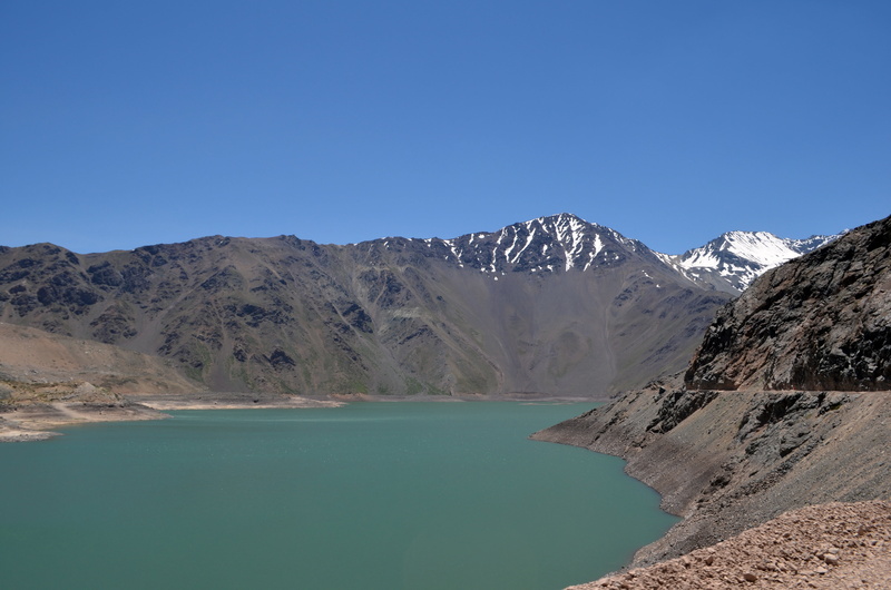 clear sky, laguna, beauty in nature, landscape, chile, no people, snow, tranquility, travel, lagoon, nature, blue, mountain peak, 4K, mountain, sky, snowcapped mountain