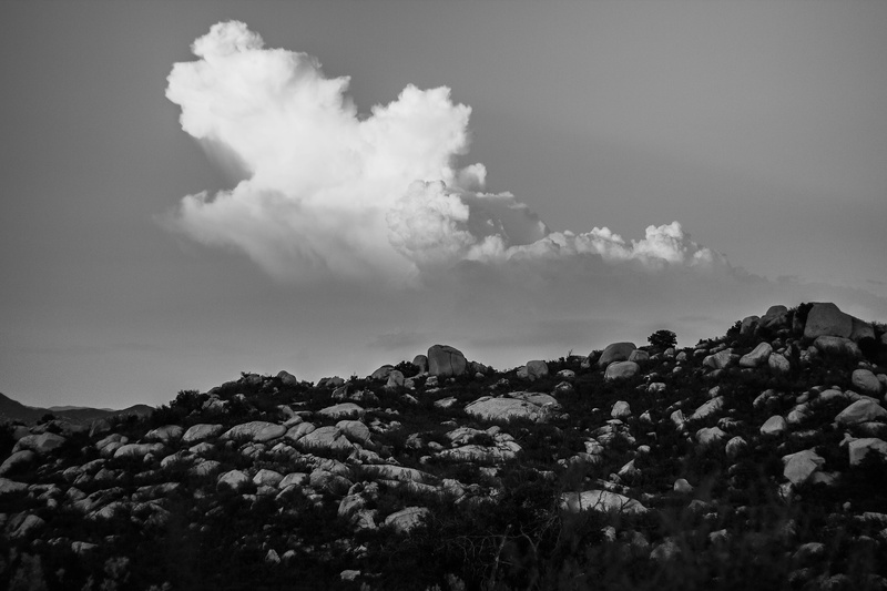 clouds, tranquility, rock, 5K, idyllic, outdoors, no people, nature, air pollution, land, rocks, mountain, pollution, cloud - sky, tree, sky, landscape