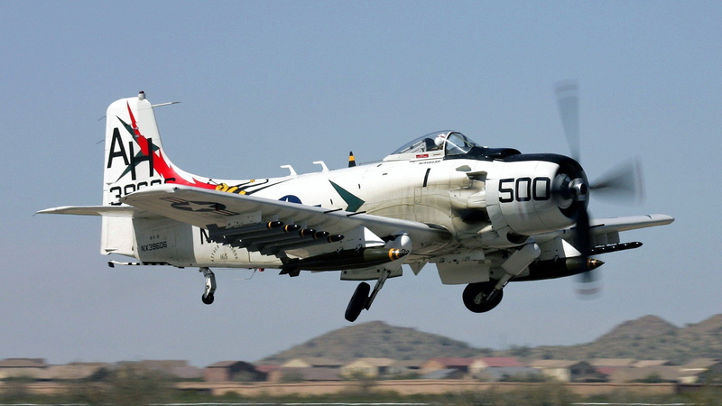 1080P, spad, aircraft, military, skyraider, warbird, fighters, a 1