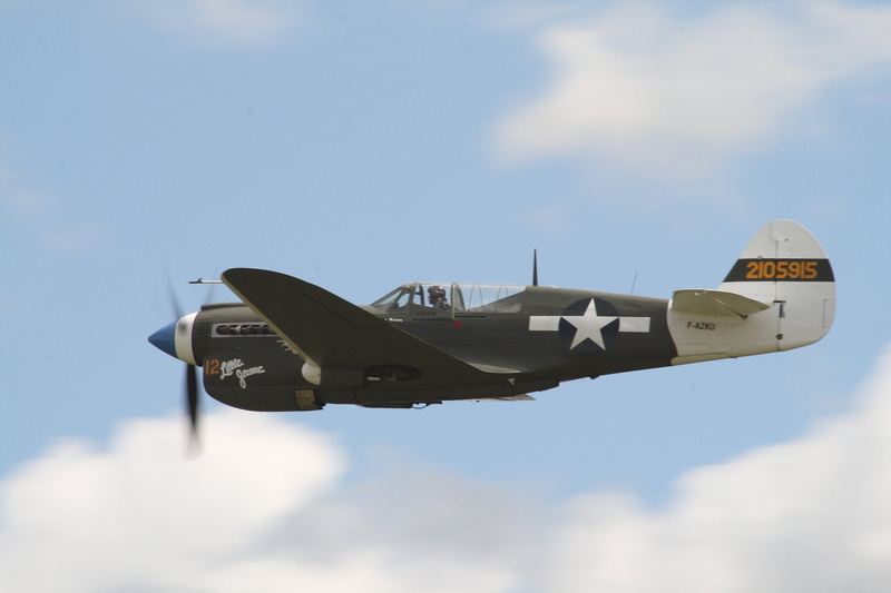 fighter, american, p-40, curtiss, flying, aeroplane, flight, war, warhawk, 1080P, airplanes, airshow, aircraft
