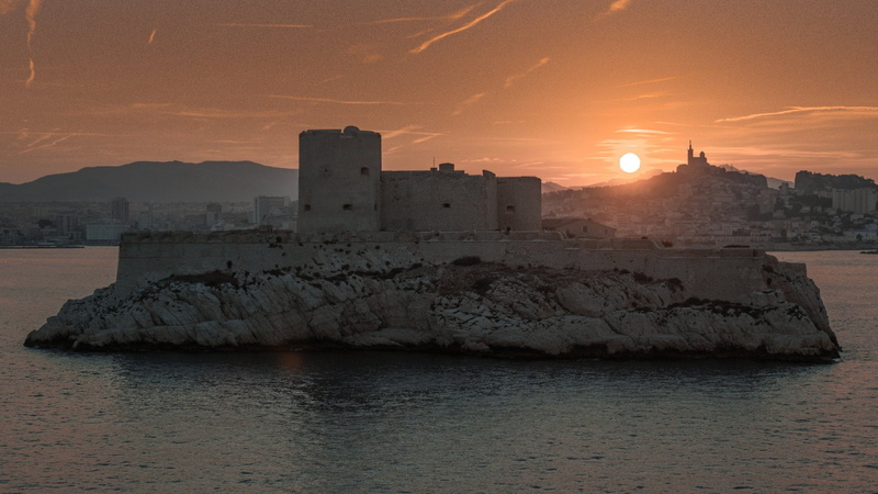 ile, architecture, cristo, 1080P, chateau, france, nature, monte, castel, dif, provence, panoramic, panorama, marseille, island, prison