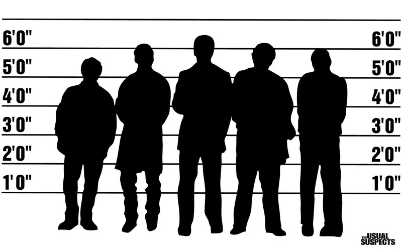 1080P, five, silhouette, The Usual Suspects, Movie, persons