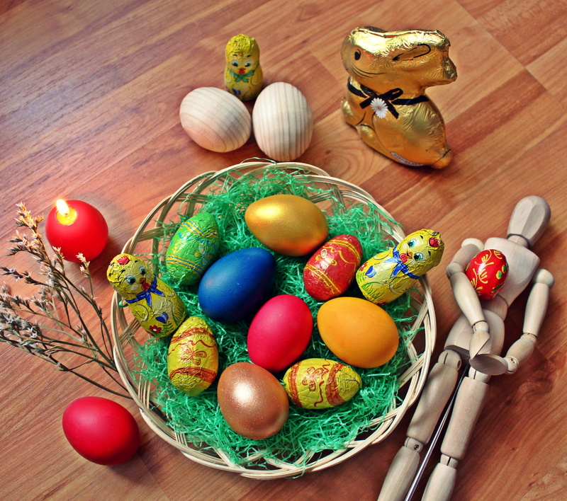 multi colored, no people, delicious, still life, creativity, spring, coloring, food and drink, color, sweet, holiday - event, celebration, table, wood