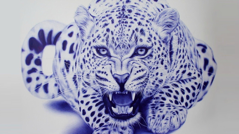 1080P, one animal, animal wildlife, blue, cheshire cat, no people, front view, pattern, animal body part, artwork, big cat, drawing, wild, beast, representation