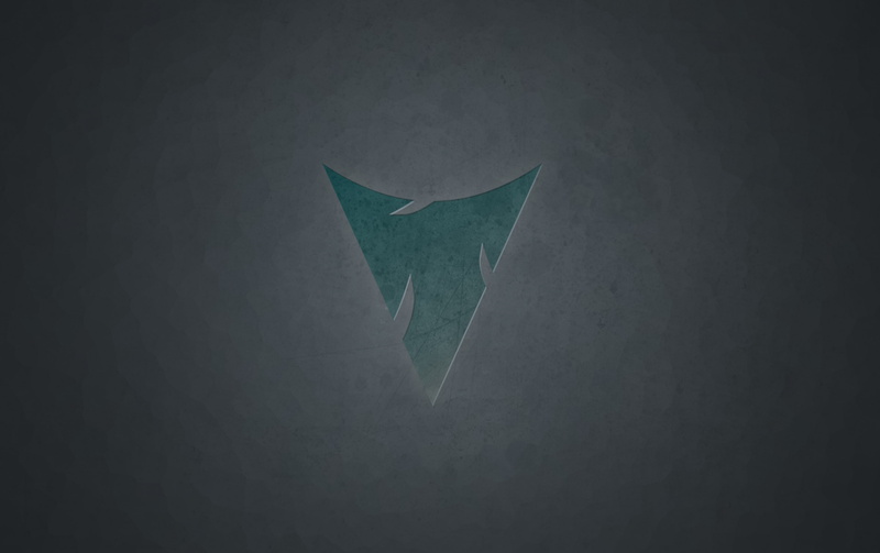 simple, dark, triangle, geometry, Linux, minimalism, computer, 4K, Arch Linux, blue