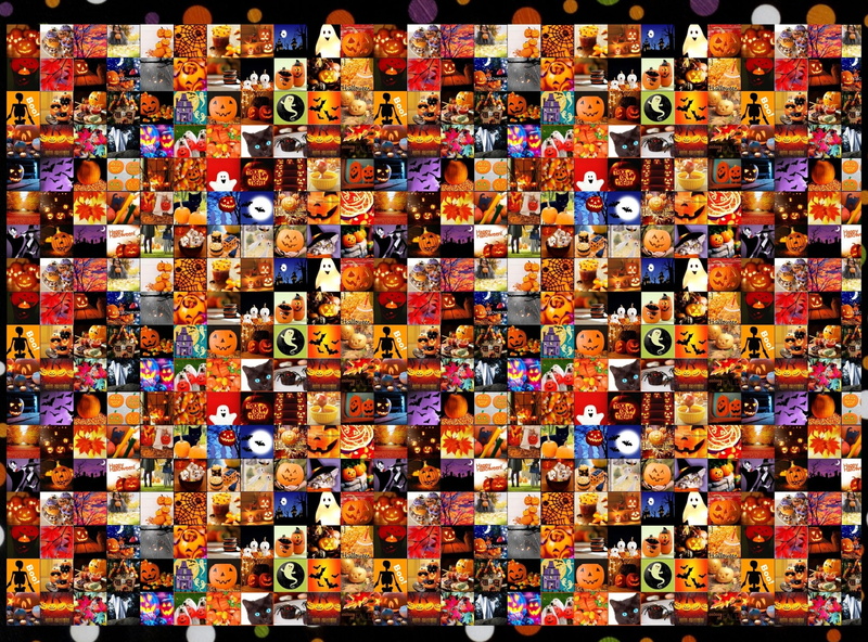 icons, in a row, multicolored, pattern, Halloween, multi colored, creativity, collage, no people, backgrounds, transfer print, variation, choice, large group of objects