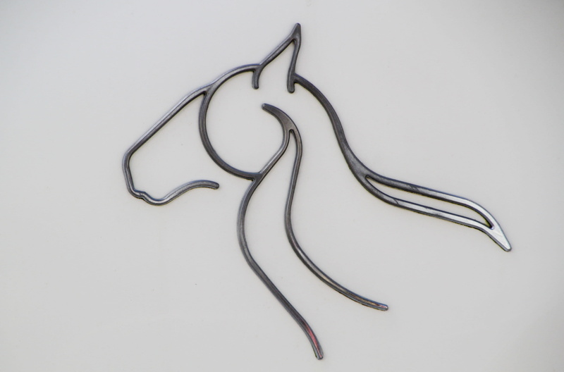 metal figure, decorative, close-up, horse silhouette, vertebrate, horse, deco, day, vanilla, Animals, indoors, symbol, food and drink, sculpture, single object