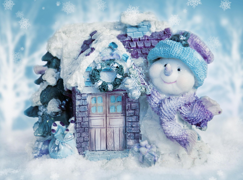 christmas, snowmen, snowflakes, holidays, miscellaneous, 4K