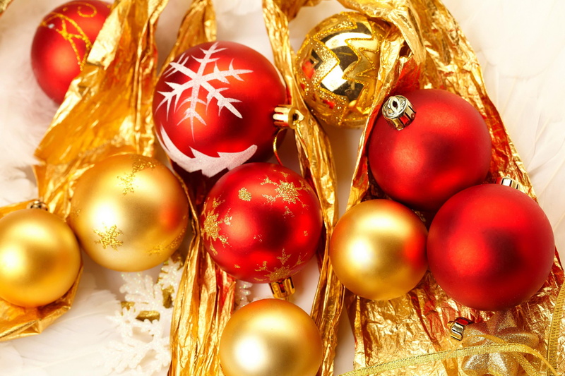 balls, christmas, baubles, 2K, holidays, christmas balls, red, miscellaneous, gold