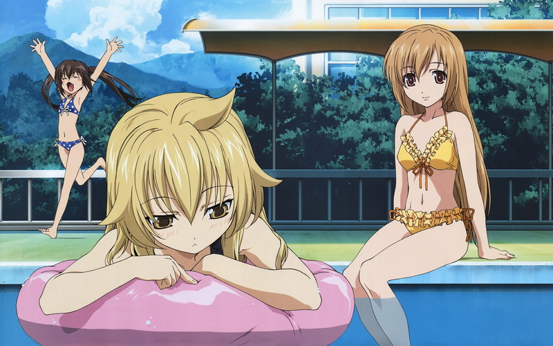 Pool, Anime, Girl, 1080P, Swimming