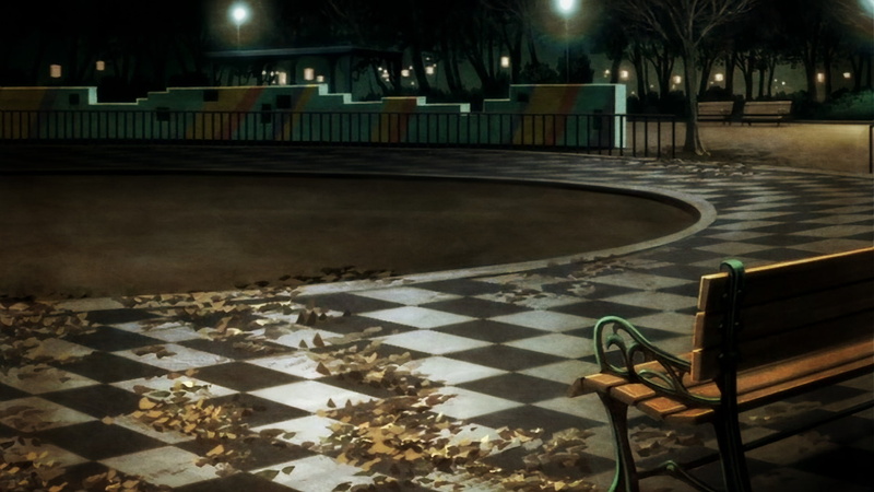 architecture, city, nature, water, seat, empty, illuminated, street, tile, welcome to the nhk park loneliness fall, lighting equipment, bench, tiled floor