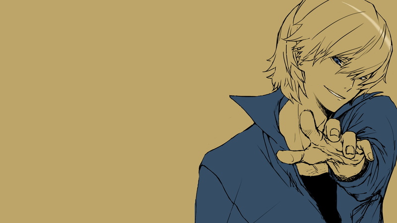 lifestyles, nature, portrait, colored background, studio shot, young men, Baccano!, headshot, anime, anime boys, human body part, casual clothing, unrecognizable person