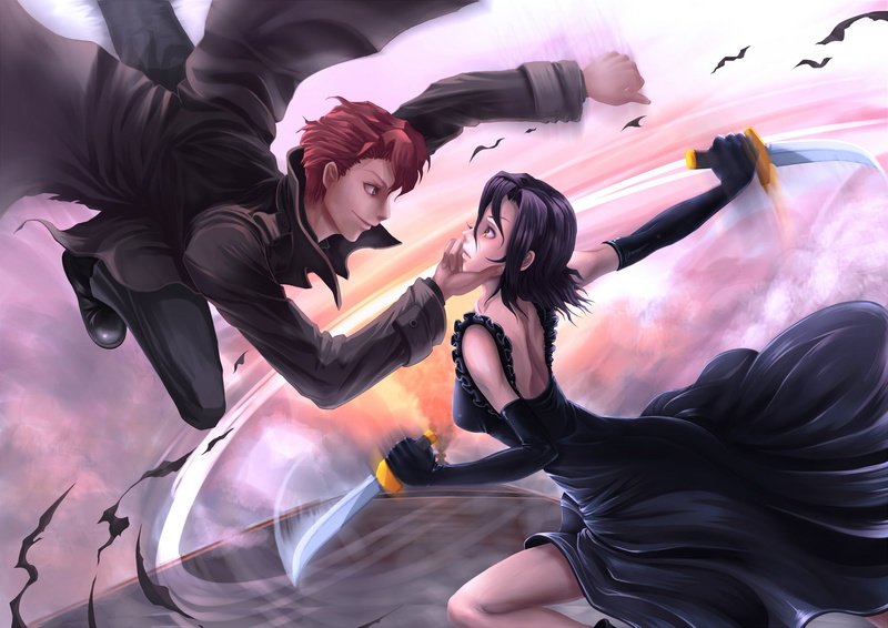 1080P, laforet chane, fighting, stanfield claire, baccano, Anime