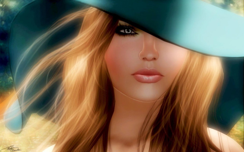 fantasy, art, 3d and abstract, girl, blondes, artistic, face, beauty, 1080P, fashion, woman