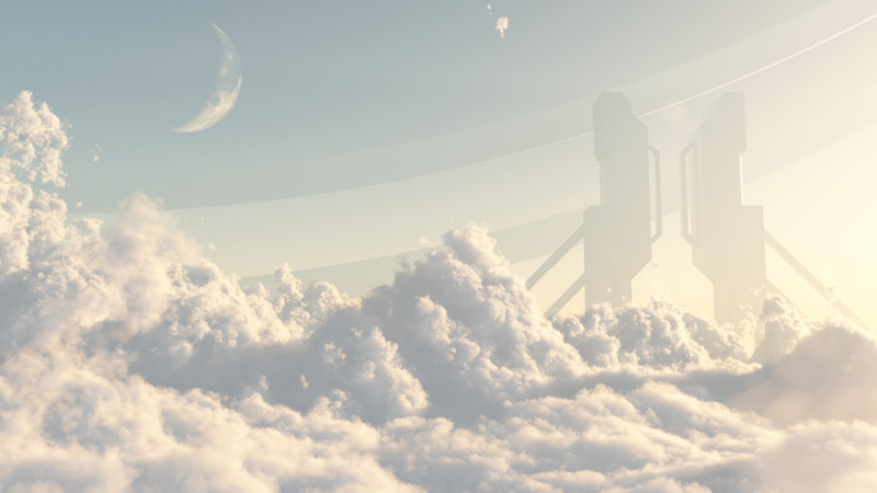 animal themes, tranquil scene, crescent, sky, 1080P, sunlight, low angle view, cloud - sky, day, beauty in nature, tranquility, nature, outdoors, transportation