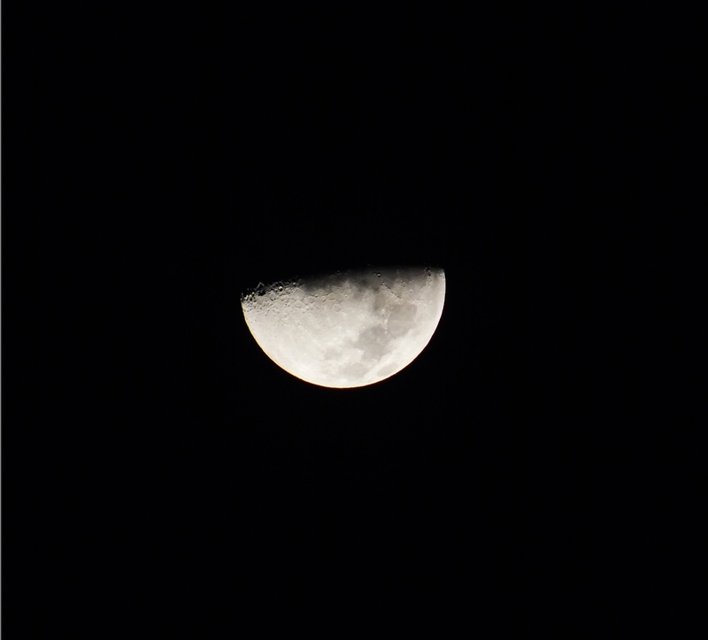 tranquility, no people, nature, lunar surface, half moon, blue moon, sky, planetary moon, full moon, black background, waning, at night, craters, majestic