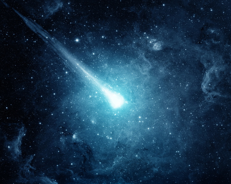 4K, blue, cosmos, light, Meteor